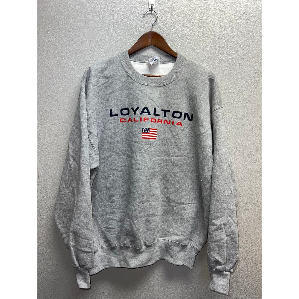 Vintage Loyalton California Sweatshirt Crewneck Jerzees USA Made 90s 1990s Large